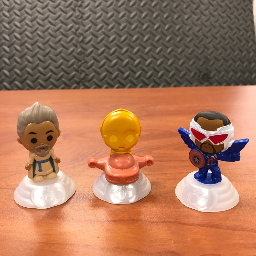 Disney‎ 100 years of wonder King Magnifico, C3PO and Captian America Falcon